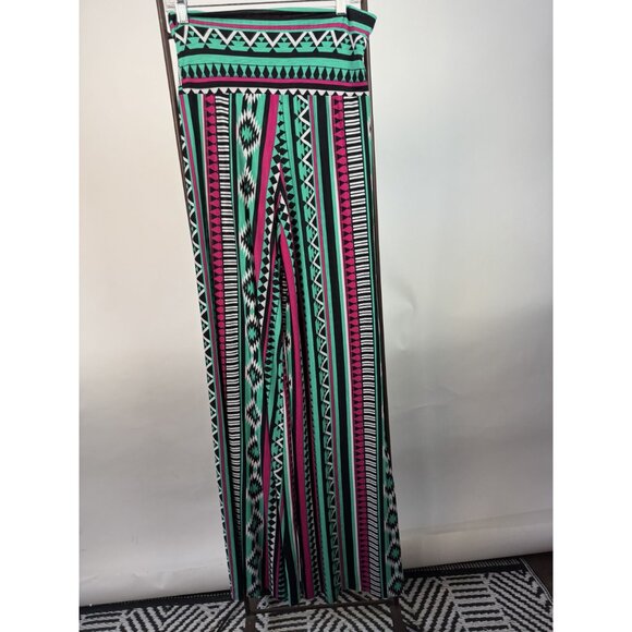 Giddy Up Glamour Womens Geometric Print Pants L USA Polyester/Spandex - Picture 16 of 16